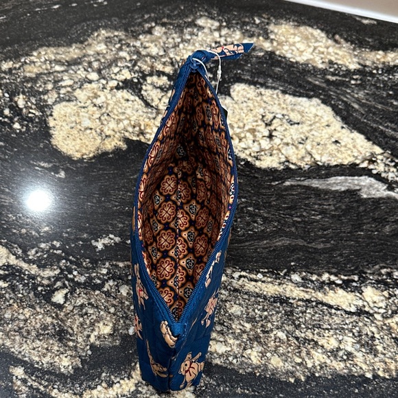 Vera Bradley Blue Quilted Cosmetic Bag with Bear Pattern - Picture 4 of 5